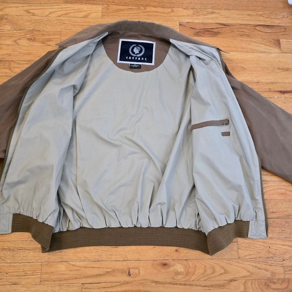 Vintage Caesars Palace Casino Mens Brown Jacket Coat XXL 2XL Las Vegas Rare Logo - Picture 8 of 9